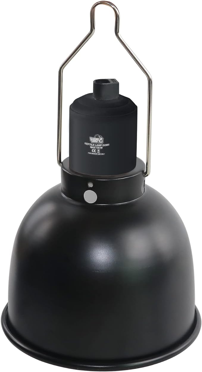 LUCKY HERP Aluminum 5.5inch Shallow Dome Reptile Light Fixture, Reptile Heat by LUCKYHERP