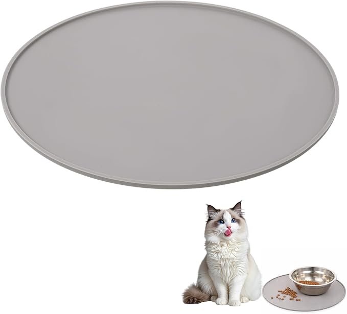 Silicone Pet Food Mat, Waterproof Nonslip Feeding Bowl Mat by Unknown
