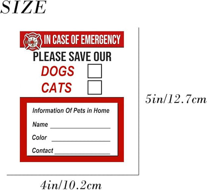 Emergency Pet Rescue Sticker – Fire Safety Window Decal - Image 2