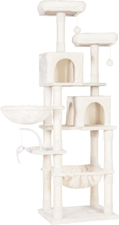 Heybly Cat Tree, 70 inches Tall Cat Tower condo - Image 7