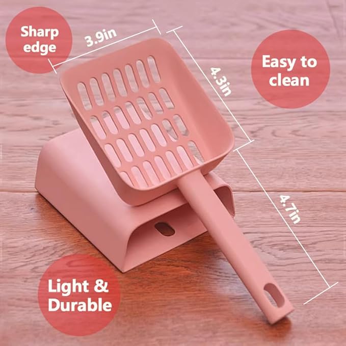 2 in 1 Cat Litter Scoop with Holder Stand Cat Stuff Cat Scooper - Image 2