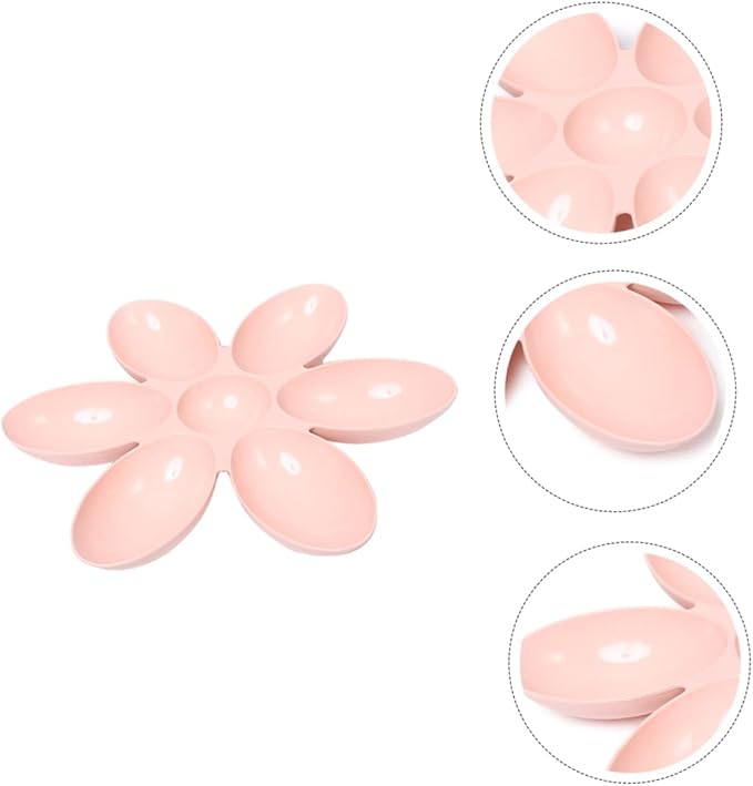 ERINGOGO PET Feeding Bowl for Cats and Dogs Flower Petal Shaped Pink 6-in-1 - Image 7
