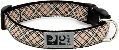 RC Pets 1 Inch Adjustable Dog Clip Collar, Tan Tartan by RCPets