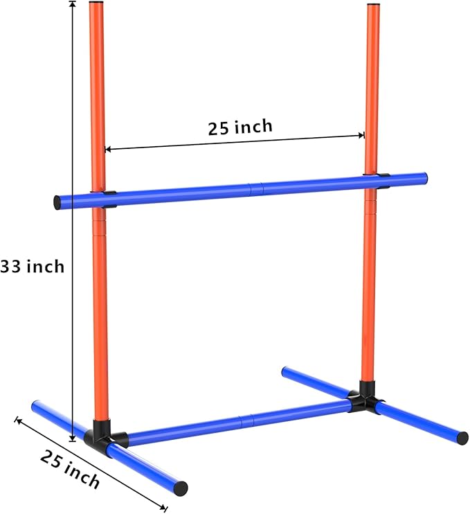 Dog Agility Training Equipment, 2-Sets Adjustable Dog Jumps & Hurdles Set - Image 2