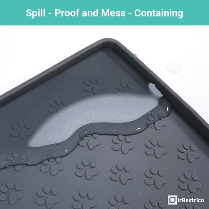 Pet Food Mat for Dogs and Cats 16"x24", Non-Slip Waterproof Silicone Feeding - Image 4