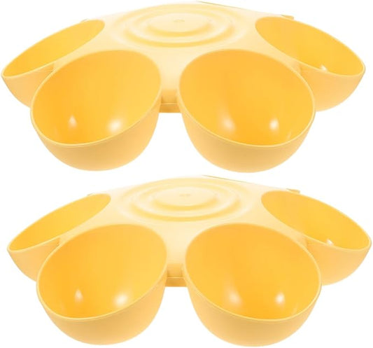 2pcs Flower Shape Pet Feeding Bowls by QUMIIRITY