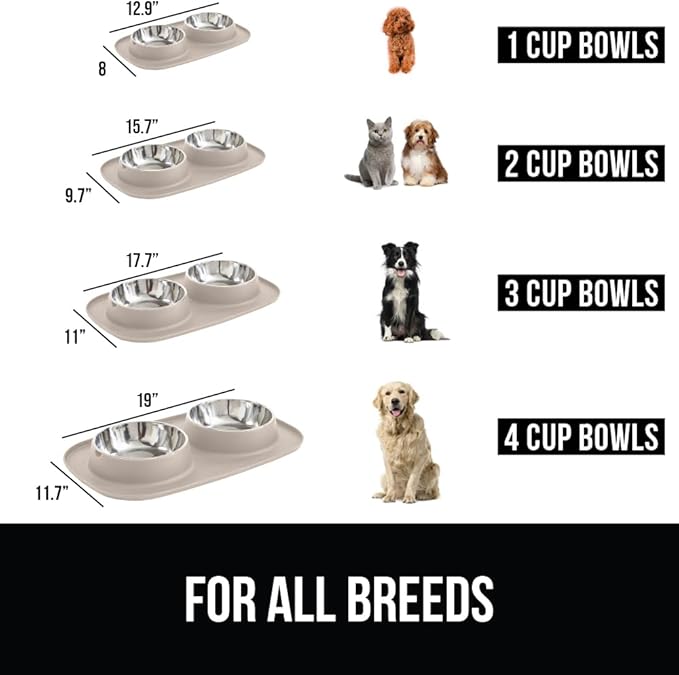GORILLA GRIP Feeding Mat Bowl Set, 100% Waterproof BPA Free Silicone Base - Image 6