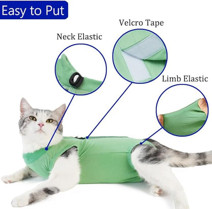 kzrfojy Cat Recovery Suit Cat Onesie - Image 2