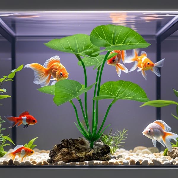 2-Pack Aquarium Decor Fish Tank Decorations 6-inch Betta Fish Tank Plants Leaf - Image 8