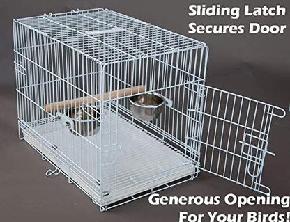 Durable Easy Portable Metal Travel or Veterinary Collapsable Parrot Bird - Image 4