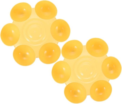 VOSAREA 2pcs Flower Petal Pet Feeding Bowls Multi-Compartment Reusable Plastic by Vosarea
