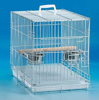Travel and Vet Bird Parrot Beaks Proof Metal Cage Carrier Easy Foldable Clean by Mcage