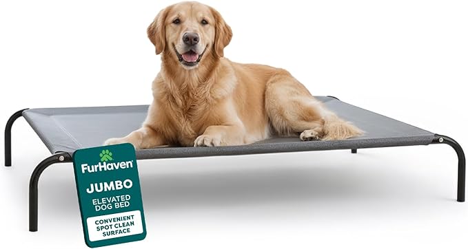 FurHaven Elevated Dog Bed, Cooling Raised Pet Cot by FurHaven