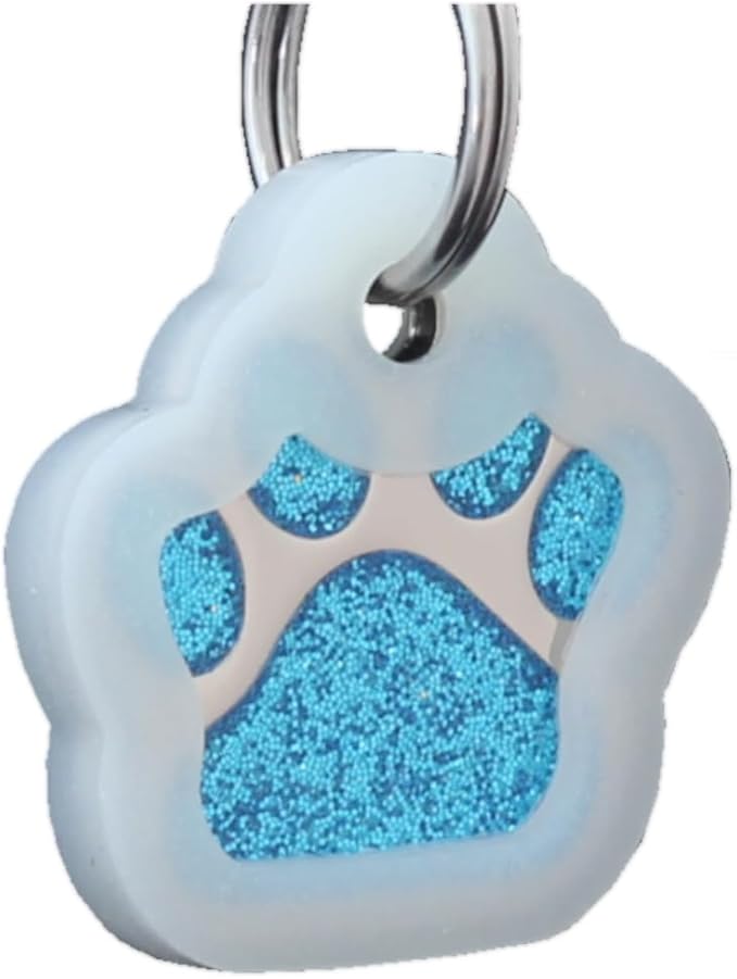 Pet ID Tags, Personalized Dog Tags and Cat Tags, Custom Engraved, Cute Glitter by Unknown