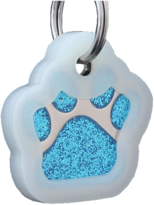 Pet ID Tags, Personalized Dog Tags and Cat Tags, Custom Engraved, Cute Glitter by Unknown