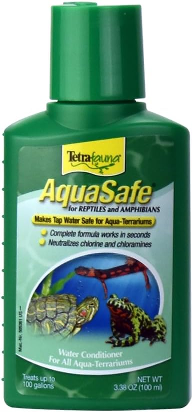 TetraFauna AquaSafe for Reptiles and Amphibians 3.38 Oz, Aqua-Terrarium Water by Tetra