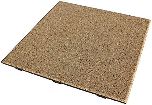 American Floor Mats - Extreme Rubber Gym Tiles - 1 Inch Thick Colorful Rubber Gym Tiles - Superior Shock and Sound Absorbing Tiles - 35% Brown/Mocha/Tan 50 Tile Pack (Covers 200 Sq Ft)