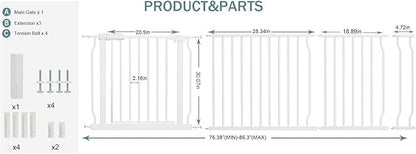 Extra Wide Baby Gates Large Long Dog Gates - Image 2