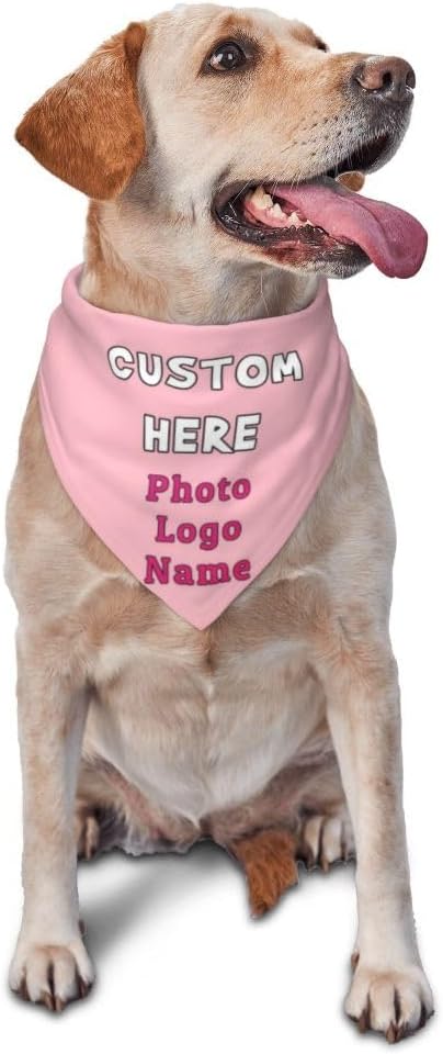 Custom Pet Scarf Dog Bandana, Personalized Triangle Bib Suitable by YURIOPF