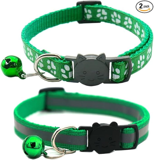2 Pack Cat Collars Quick Release Reflective Kitten Collar by Unknown