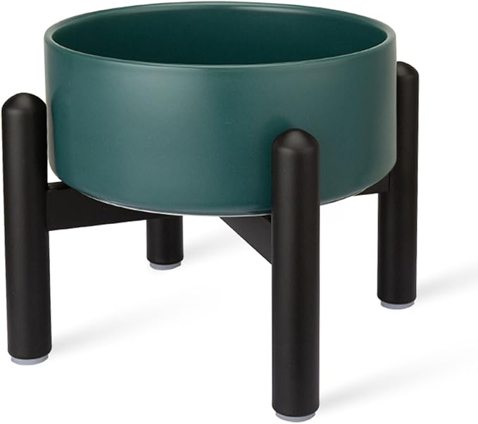 Raised Ceramic Dog Bowl, 6.1'' Modern Feeding Bowl - Image 10