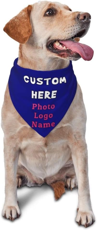 Custom Pet Scarf Dog Bandana, Personalized Triangle Bib Suitable by YURIOPF