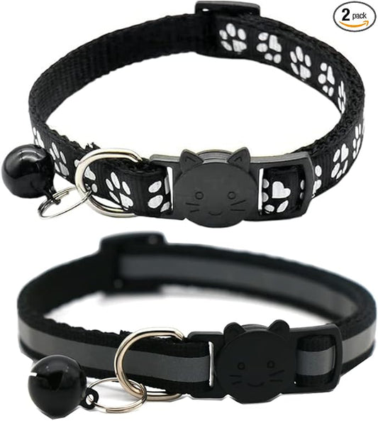 2 Pack Cat Collars Quick Release Reflective Kitten Collar by Unknown