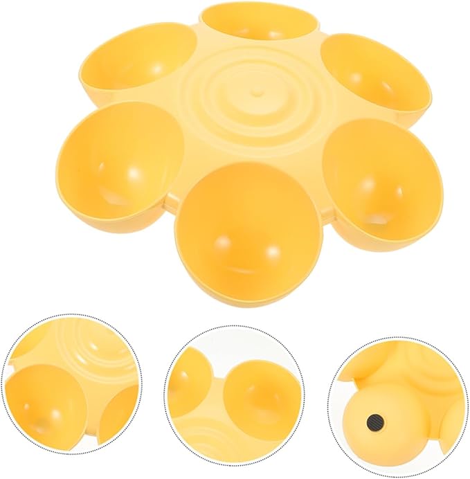 VOSAREA 2pcs Flower Petal Pet Feeding Bowls Multi-Compartment Reusable Plastic - Image 7