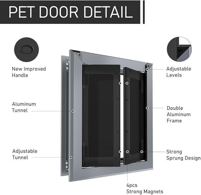 Aluminum French Large Dog Door, Heavy-Duty - Image 5