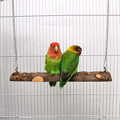 Pet Bird Swing, Parrot Cage Toys, Natural Wooden Swing Toys - Image 6
