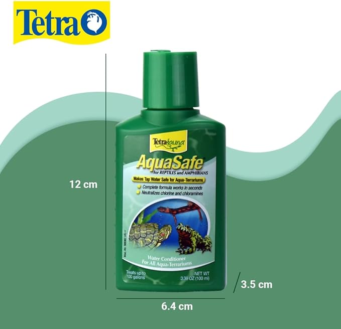 TetraFauna AquaSafe for Reptiles and Amphibians 3.38 Oz, Aqua-Terrarium Water - Image 2