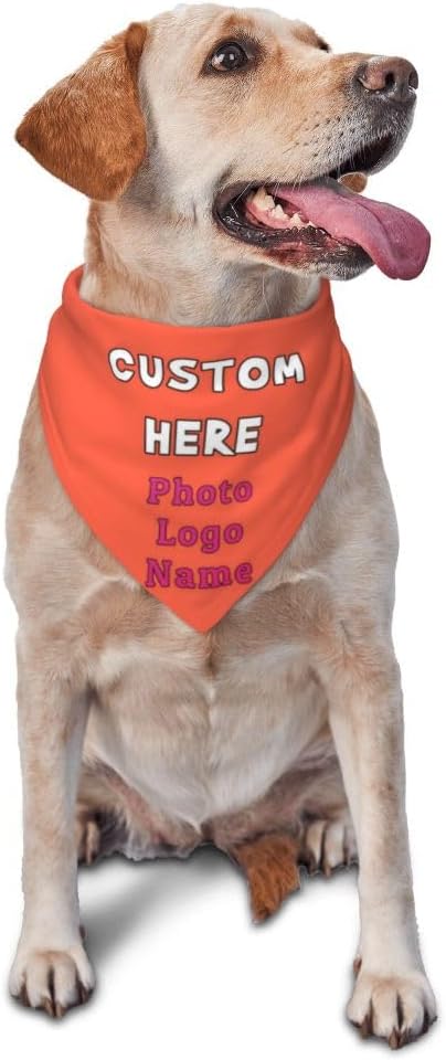 Custom Pet Scarf Dog Bandana, Personalized Triangle Bib Suitable by YURIOPF