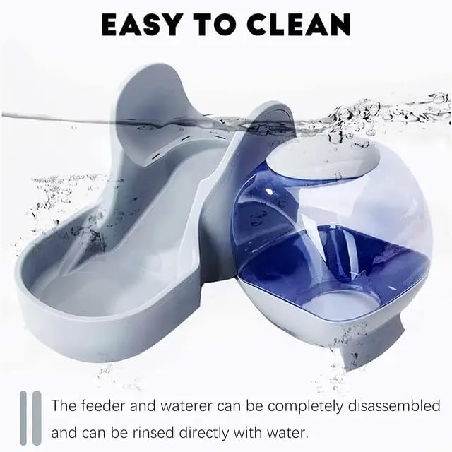 Dog & Cat Feeder + Waterer Set, Automatic Pet Feeder 2 in 1 Cat & Dog Food - Image 9