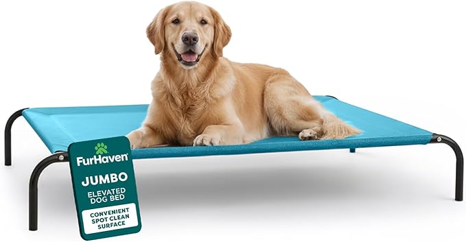 FurHaven Elevated Dog Bed, Cooling Raised Pet Cot by FurHaven