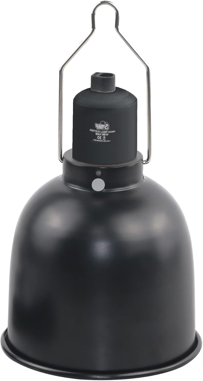 LUCKY HERP Aluminum 5.5inch Deep Dome Reptile Light Fixture, Reptile Heat Lamp by LUCKYHERP