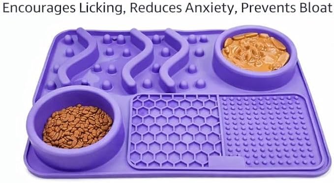 Silicone Dog Feeding Mat with Slow Feeder & Lick Pad - Image 3
