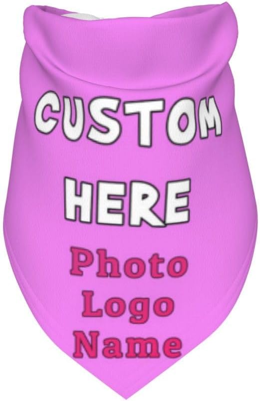 Custom Dog Bandana with Name Photo Logo Personalized Dog Scarf Suitable - Image 3