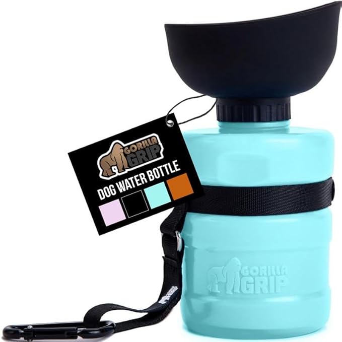 GORILLA GRIP Dog Water Bottle, Portable Water Bowl Dispenser by Unknown
