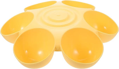 Alipis Multipurpose Flower-Shaped Pet Feeding Bowl, Plastic Multiple Pet Feeder by Alipis