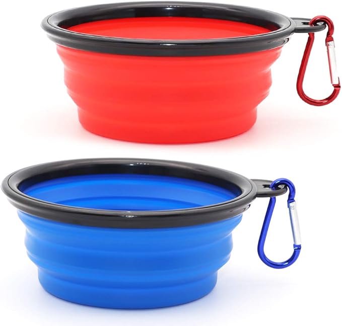 Dog Bowl Pet Collapsible Bowls, 2 Pack Collapsible Dog Water Bowls by SLSON