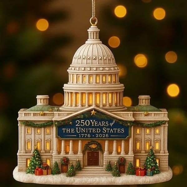 6 Pcs USA 250th Anniversary Ornaments 2D Acrylic Patriot Memorial Ornament - Image 2