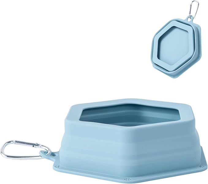 No Splash Dog Travel Bowls for Cars, Spill Proof Collapsible Dogs Water and by SLSON