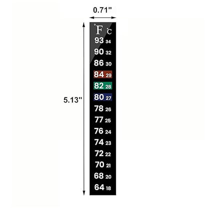 AQUANEAT 6 PCS Aquarium Thermometer Strips, Fish Tank Thermometer Sticker - Image 6