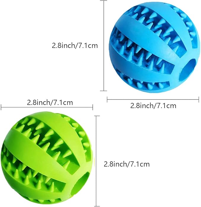 Feixun Dog Treat Toy Ball, Dog Tooth Cleaning Toy, Interactive Dog Toys 2.8" - Image 6