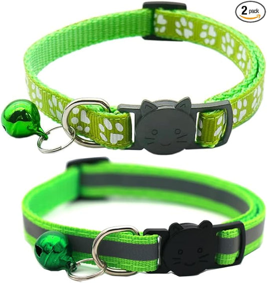 2 Pack Cat Collars Quick Release Reflective Kitten Collar by Unknown