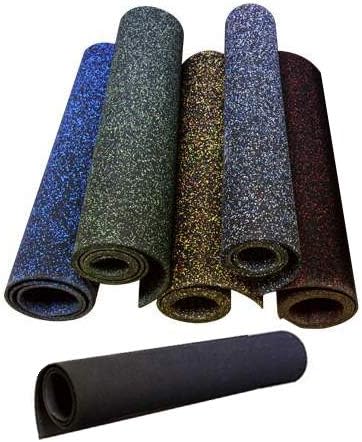 American Floor Mats 1/4in (7mm) Thick 10% Mocha 4' x 9' Heavy Duty Rubber Rolls, Protective Exercise Mats, Home Gym Rubber Flooring
