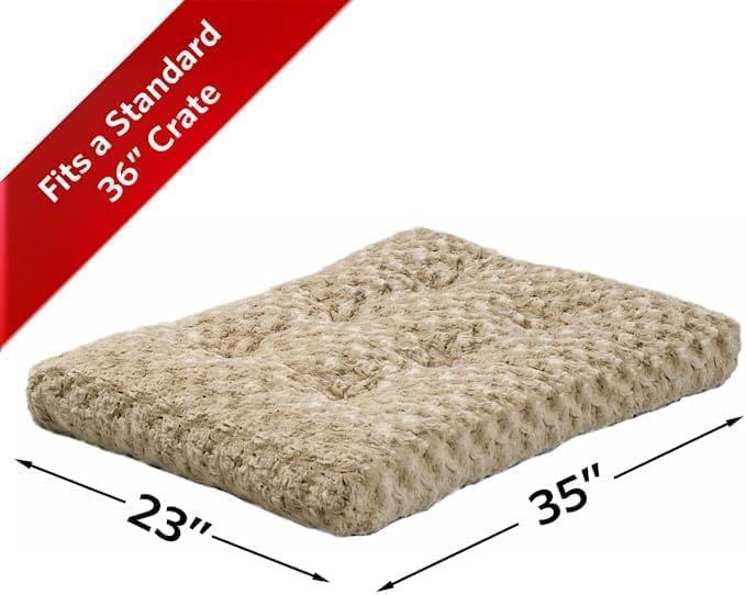 MidWest Homes for Pets Intermediate QuietTime Deluxe Mocha Ombré Swirl Plush - Image 4