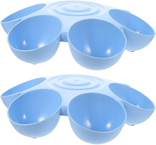 POPETPOP 2pcs Cat Food Water Bowls Plastic Dog Cat Feeder Bowls Multi- Feeder by POPETPOP