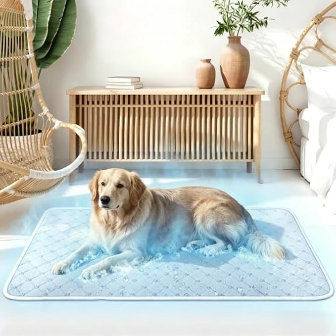 Cooling Mat for Dogs, Q-Max>0.5 Thin Breathable Dog Cooling Mat Blanket for Dogs by Yungaspy