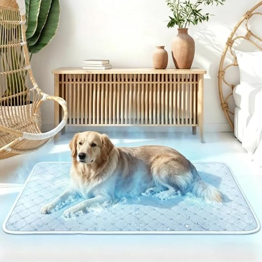 Cooling Mat for Dogs, Q-Max>0.5 Thin Breathable Dog Cooling Mat Blanket for Dogs by Yungaspy